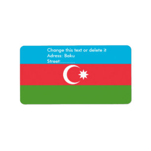 Étiquette personnalisé avec drapeau d'Azerbaïdjan