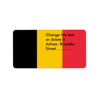 Étiquette personnalisé avec drapeau de Belgique