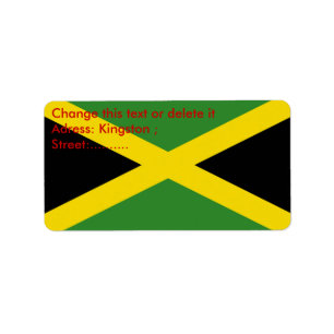 Étiquette personnalisé avec drapeau de la Jamaïque