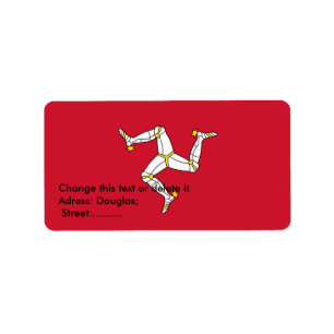 Étiquette personnalisé avec Isle of Man, Royaume-U