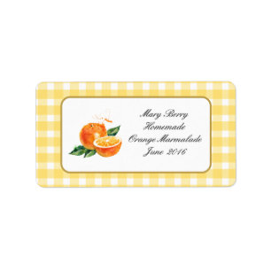 Étiquette personnalisé confiture ORANGE MARMALADE