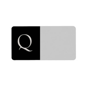 étiquette personnalisé initial "Q"