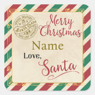 Étiquette personnalisé "Joyeux Noël d'amour Père N
