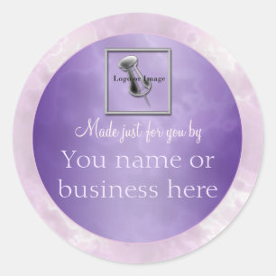 Étiquette personnalisé marbré violet