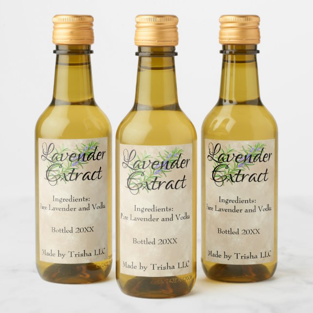 Étiquette personnalisé pour l'extraction d'huile d (Bouteilles)