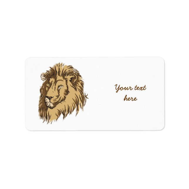 Étiquette personnalisé tête de lion (Devant)