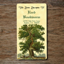 Étiquette personnalisé vintage Boak Tree