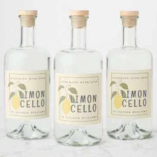Étiquette personnalisée de Limoncello fait maison