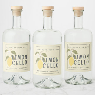 Étiquette personnalisée de Limoncello fait maison