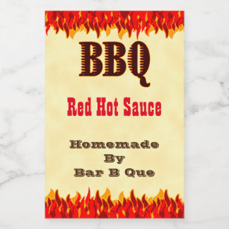 Étiquette personnalisée de sauce piquante BBQ 2x3"