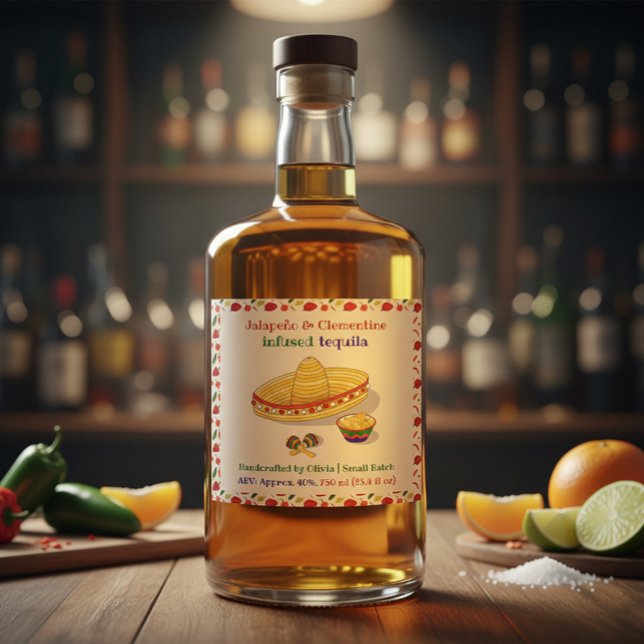 Étiquette personnalisée de Tequila infusé au Jalap (Créateur téléchargé)