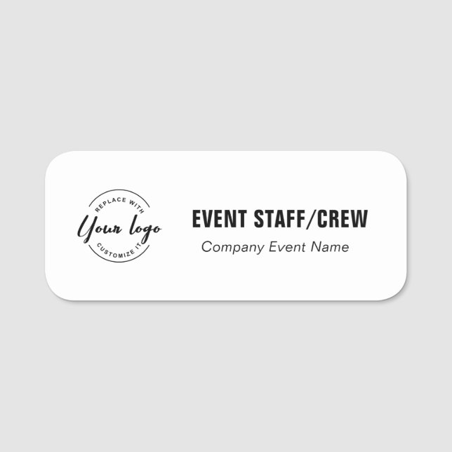 Étiquette personnalisée pour le personnel d'événem (Devant)