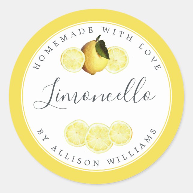 Étiquette personnalisée pour Limoncello fait maiso (Devant)