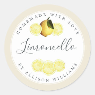 Étiquette personnalisée pour limoncello fait maiso