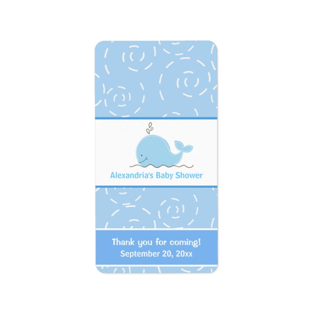Étiquette Petite Baleine Bleue Miniature Wrappers (Devant)