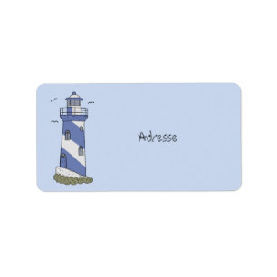 Étiquette Phare bleu