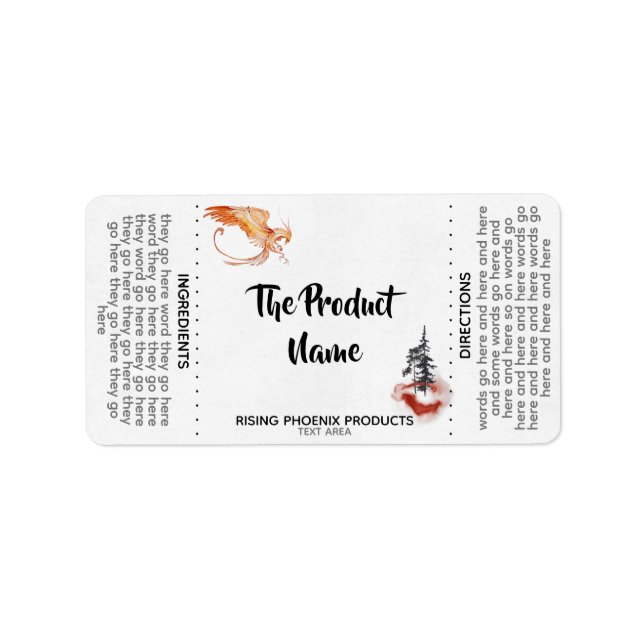 Étiquette *~* Phoenix Cheveux Crème visage Soap de bain (Devant)