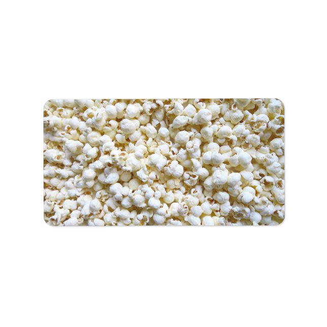 Étiquette Photographie de Popcorn Texture (Devant)