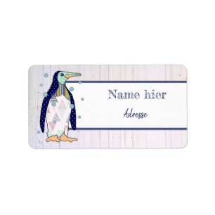 Étiquette Pingouin modèle