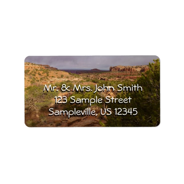 Étiquette Piste Neck Springs au parc national des Canyonland (Devant)