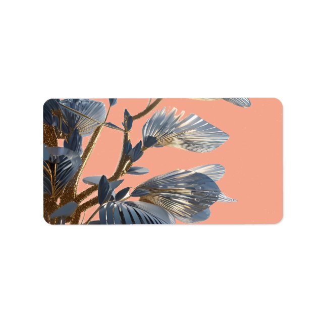 Étiquette Plante naturel de la feuille bleue (Devant)