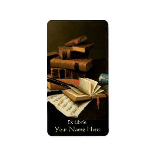 Étiquette Plaque de livres et de musique