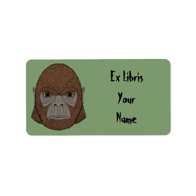 Étiquette Plaque d'enregistrement Bigfoot Portrait 1 (Ape-Li (Devant)