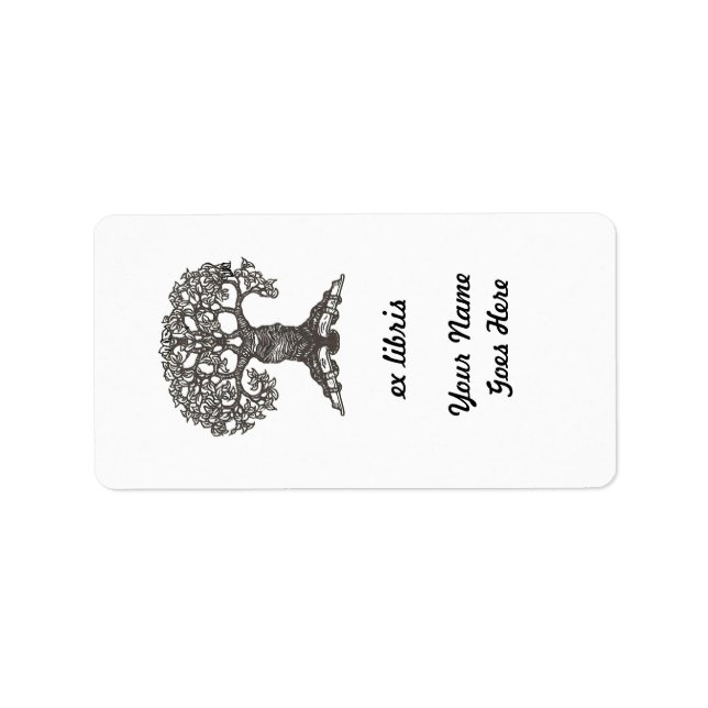 Étiquette Plaque rectangulaire rectangulaire de l'arbre de l (Devant)