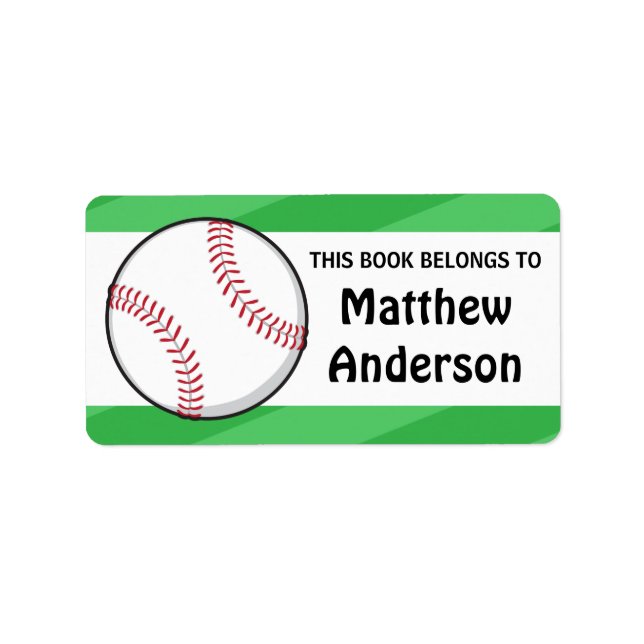Étiquette Plaques de baseball personnalisées pour enfants (Devant)