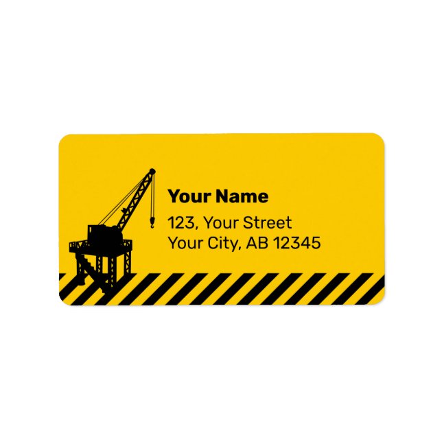 Étiquette Plateforme de construction (Devant)