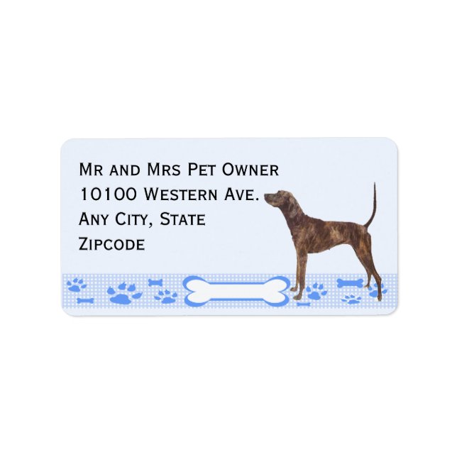 Étiquette Plott sur En vichy bleu (Devant)