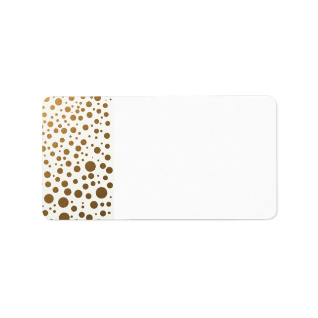 Étiquette Points Confetti Gold Stylish (Devant)