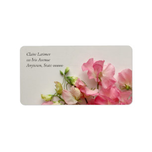 Étiquette Pois doux rose frais