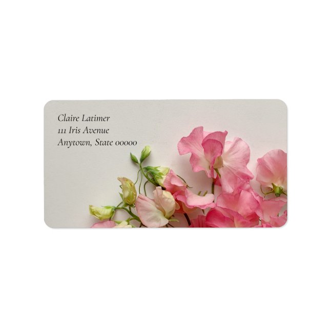Étiquette Pois doux rose frais (Devant)