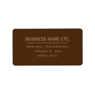 Étiquette Polyvalent Brown
