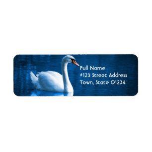 Étiquette postale de cygne muet