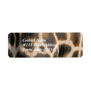 Étiquette postale d'impression de motif de girafe