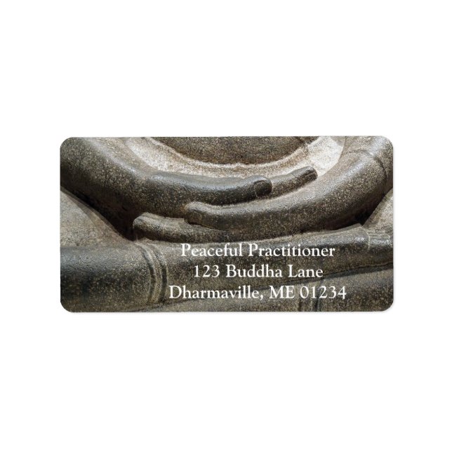 Étiquette Posture de méditation de Bouddha Main Mudra (Devant)
