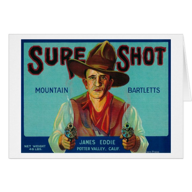 Étiquette Potter Valley, CA (Devant horizontal)