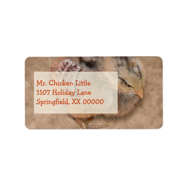 Étiquette Poulets - Fluffy Baby Poulet (Devant)