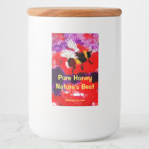 Étiquette Pour Bocaux Abeille de miel couleur rouge pourpre