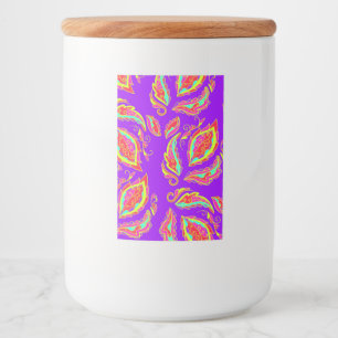 Étiquette Pour Bocaux abstract,color,pattern, indian,mandala,purple
