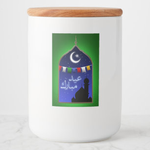 Étiquette Pour Bocaux Aïd Moubarak Garland Moon