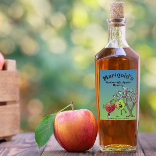 Étiquette Pour Bocaux Apple Pals Drôle Cartoon Compote Pie et plus encor