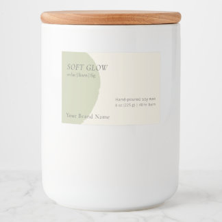 Étiquette Pour Bocaux Artisan Candle Label Sage Modern Side-Bleed Wrap
