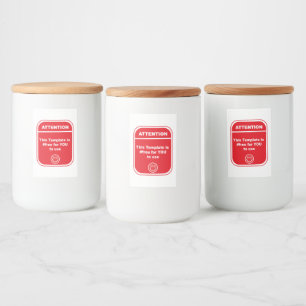 Étiquette Pour Bocaux Attention Ce Modèle est #libre d'utiliser Cutomize