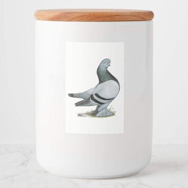 Étiquette Pour Bocaux Barre Bleue Berliner Tumbler Pigeon (Devant)
