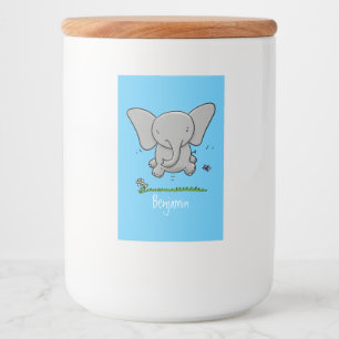 Étiquette Pour Bocaux Belle adorable dessin d'éléphant bébé