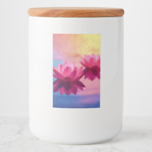 Étiquette Pour Bocaux Belle Fleur Lotus