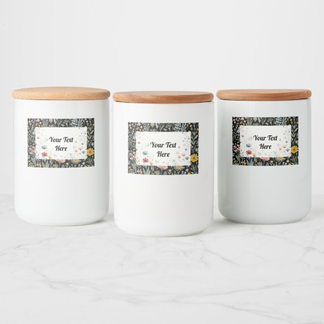 Étiquette Pour Bocaux Blossom dans le style : personnalisable (Bouteilles)
